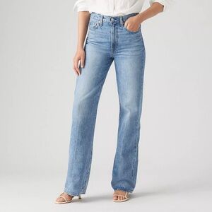 Levi's Ribcage Wide Leg Blue Jeans